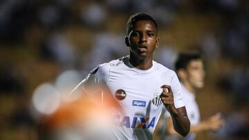 Rodrygo, con el Santos.