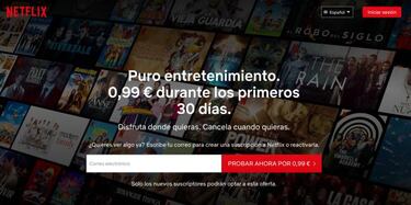1 mes de Netflix por 0,05 euros o nada: las promos de Netflix