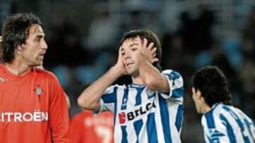 <b>DECEPCIÓN. </b>Los jugadores de la Real no levantan cabeza desde que bajaron a Segunda.