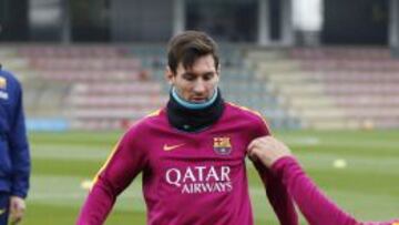 Messi se entrena en el día libre