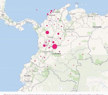 Mapa de casos y muertes por coronavirus por departamentos en Colombia: hoy, 23 de agosto