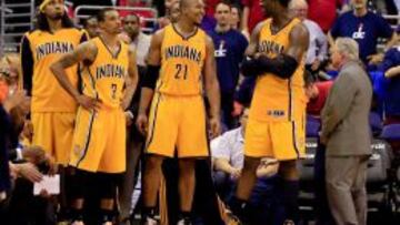 David West celebra con sus compañeros el pase a las finales.
