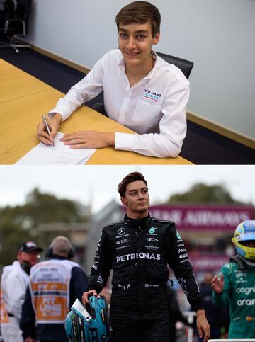 En 2017 Russell ingresó al programa de jóvenes pilotos del equipo Mercedes y en 2019 firmó como piloto de Fórmula 1 del equipo Williams, siendo Robert Kubica su compañero. Desde 2022 es piloto de la escudería Mercedes-AMG Petronas.