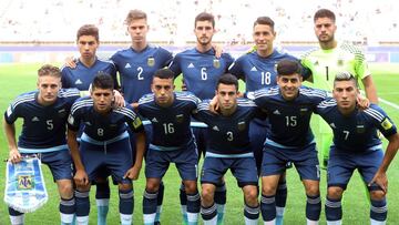 YNH01. Jeonju (Korea, Republic Of), 20/05/2017.- Members of Argentina's under-20 men's national soccer team pose for pictures before facing England in the first Group A match of the FIFA U-20 World Cup at Jeonju World Cup Stadium in Jeonju, North Jeolla Province, South Korea, 20 May 2017. (Mundial de Fútbol, Corea del Sur) EFE/EPA/YONHAP SOUTH KOREA OUT
