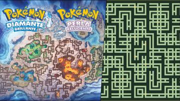 Remakes de Pokémon Diamante y Perla: comparativa del enorme mapa del Subsuelo con el original