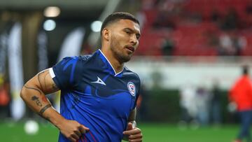 Juan Escobar of Cruz Azul during the game Guadalajara vs Cruz Azul, corresponding to Round 16 of the Torneo Apertura 2023 of the Liga BBVA MX, at Akron Stadium, on November 04, 2023.
<br><br>
Juan Escobar de Cruz Azul durante el partido Guadalajara vs Cruz Azul, correspondiente a la Jornada 16 del Torneo Apertura 2023 de la Liga BBVA MX, en el Estadio Akron, el 04 de Noviembre de 2023