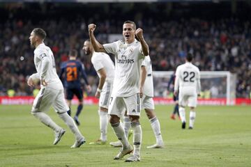 2-0. Lucas Vázquez celebró el segundo gol.