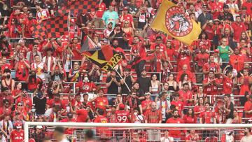 Fans of New York Red Bulls during the Major League Soccer match