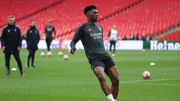 Tchouaméni, David Alaba and Andriy Lunin have been named as substitutes for the game at Wembley despite recent fitness issues.