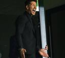 Simeone vio el partido ante el Mónaco desde un pitchview