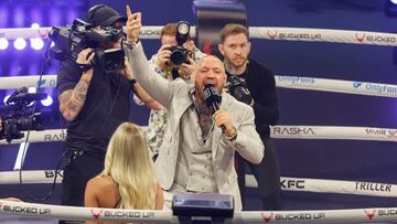Conor McGregor durante la presentación de uno de los combates que se disputan hoy sábado en el recinto de Puerto Banús de Marbella del BKFC.