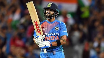 El jugador de cr&iacute;quet Virat Kohli, durante un partido con la selecci&oacute;n de India.