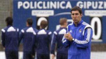 Asier Santana será el entrenador del primer equipo de la Real Sociedad ante el Atlético el domingo.