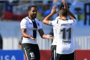 Los albos celebran el triunfo en Rancagua.