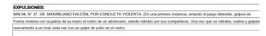 El duro informe arbitral y la sanción que arriesga Falcón