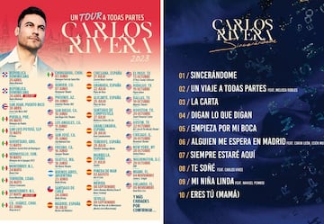 La fechas de la gira mundial de Carlos Rivera.