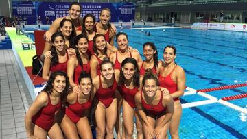 Las chicas de la selecci&oacute;n espa&ntilde;ola de waterpolo.