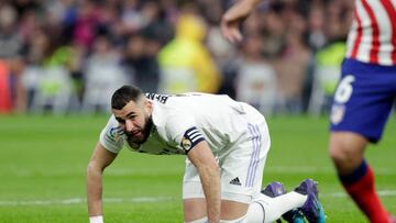 Benzema. en una acci¨®n del derbi.