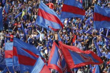 Hinchas de Universidad de Chile en un nuevo Superclásico. 