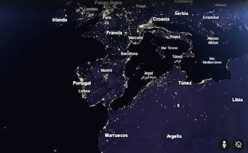 Mapa interactivo Google Nasa Black Marble