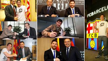 La increíble transformación de Messi a través de 8 contratos millonarios