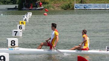 David Barreiro y Noel Domínguez durante la prueba C2 500.
