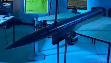 Imagen del dron submarino Toloka TLK-150, que empleará Ucrania en el Mar Negro en su lucha contra Rusia. Imagen. Twitter @dewi_madden