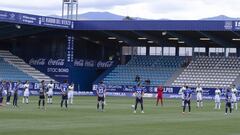 15/06/20 PARTIDO SEGUNDA DIVISION 
 CORONAVIRUS COVID19 
 PONFERRADINA - ELCHE 
 MINUTO SILENCIO ESRTADIO TORALIN VACIO PANORAMICA VISTA GENERAL