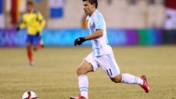 Sergio Aguero con Argentina.