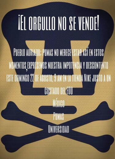 Aficionados de Pumas convocan a manifestación fuera de CU