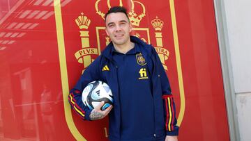 Iago Aspas en la concentraci¨®n de Espa?a