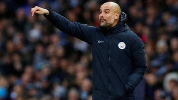 El t&eacute;cnico espa&ntilde;ol del Manchester City, Pep Guardiola, durante un partido.