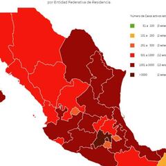 Mapa y casos de coronavirus en México por estados hoy 13 de agosto