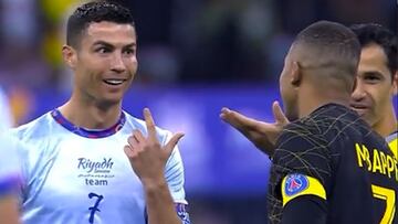 El curioso momento que compartió Cristiano y Mbappé en el encuentro amistoso