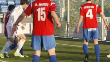 <b>ABRIÓ LA LATA. </b>Morata logró, de tacón, el primer gol de la tarde en el Di Stéfano.