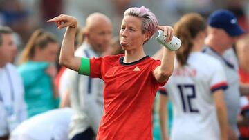 Megan Rapinoe con la camiseta de Espa&ntilde;a.