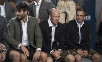 Javi Martínez, Arjen Robben y Philipp Lahm.