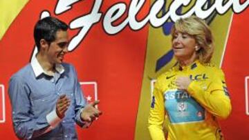 Aguirre se enfunda el maillot de Contador y dice que le espera el próximo año