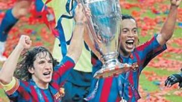 <b>NÚMEROS UNO. </b>Cannavaro, por el Mundial; Cesc, el mejor joven; y Puyol y Ronaldinho, por la Champions, están en el once ideal de la UEFA.