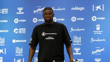 Alfred N'Diaye, con el Málaga.