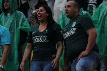 Los hinchas verdes, presentes en El Campín