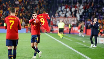 19/11/23 PARTIDO CLASIFICACION EUROCOPA 2024
SELECCION ESPAÑOLA 
ESPAÑA - GEORGIA
GOL 2-1 FERRAN TORRES HOMENAJE A GAVI ALEGRIA 


