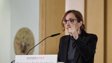La ministra de Sanidad, Mónica García, interviene durante un desayuno Socio-Sanitario de Europa Press, en el Hotel Hyatt Regency Hesperia Madrid, a 8 de abril de 2024, en Madrid (España).
08 ABRIL 2024;MONICA GARCIA;DESAYUNO;SOCIO-SANITARIO
Jesús Hellín / Europa Press
08/04/2024