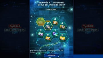 Konami tambi&eacute;n regala tickets de cartas de distintas rarezas por iniciar sesi&oacute;n en Duel Links