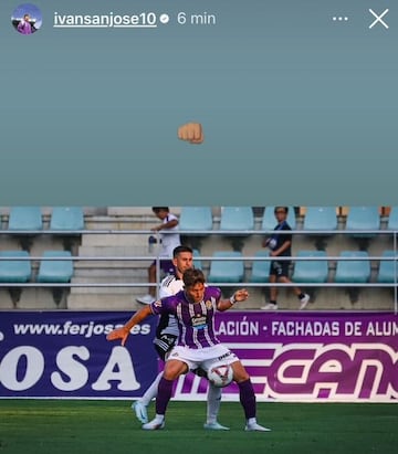 Publicación en Instagram de Chuki, jugador del Real Valladolid, anoche.