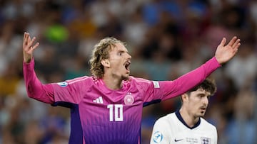 Soccer Football - UEFA Under 21 Championship - Final - England v Germany - Tehelne pole, Bratislava, Slovakia - June 28, 2025 Germany's Nick Woltemade reacts REUTERS/David W Cerny