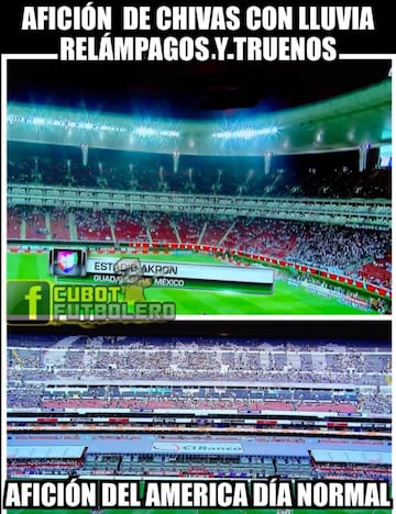 Los memes acaban con Chivas y su estadio inundado