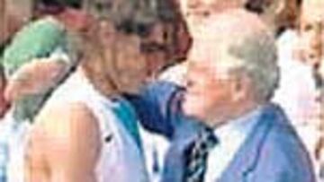 Nadal abrazó a Ramón Calderón.