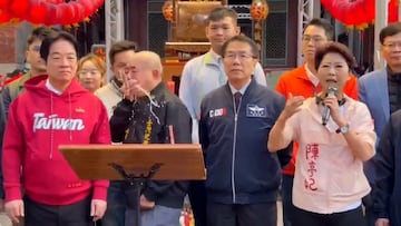 Vomitan encima al presidente de Taiwán en la ceremonio del Año Nuevo Lunar