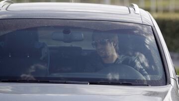 Coentrao llega a Valdebebas en su coche